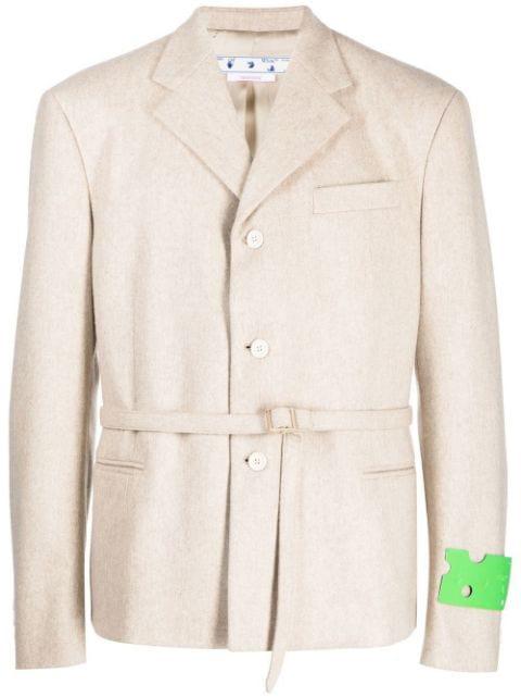 buckle-fastened single-breasted blazer by OFF-WHITE