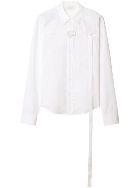 buckled cotton-poplin shirt by OFF-WHITE