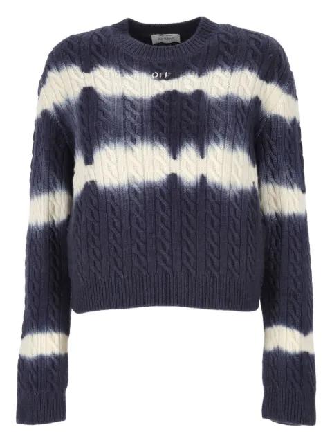 cable-knit tie-dye sweater by OFF-WHITE