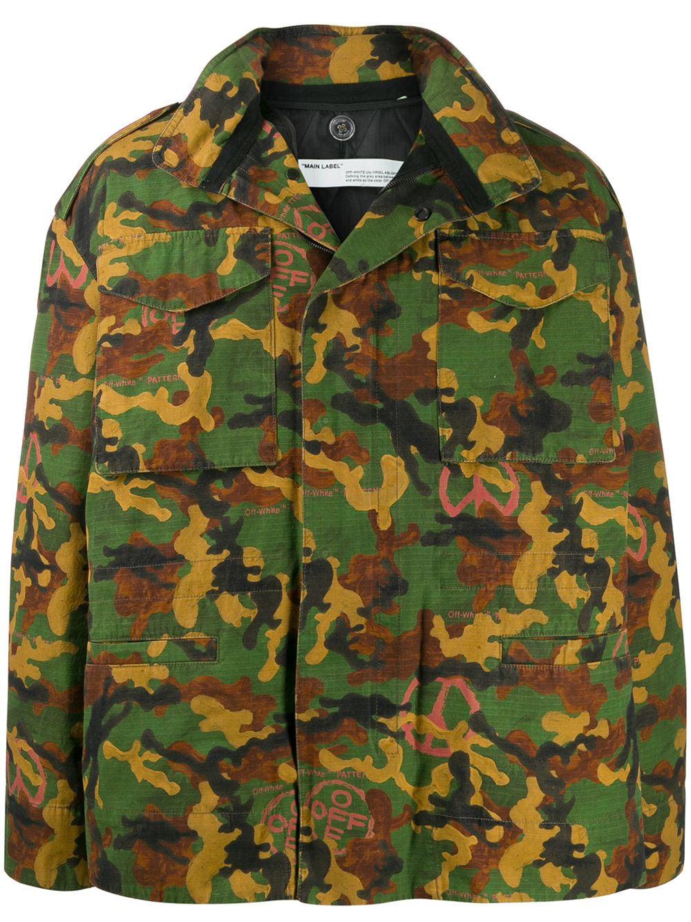camouflage padded field jacket by OFF-WHITE