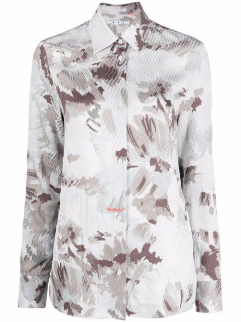 camouflage-print long-sleeve shirt by OFF-WHITE