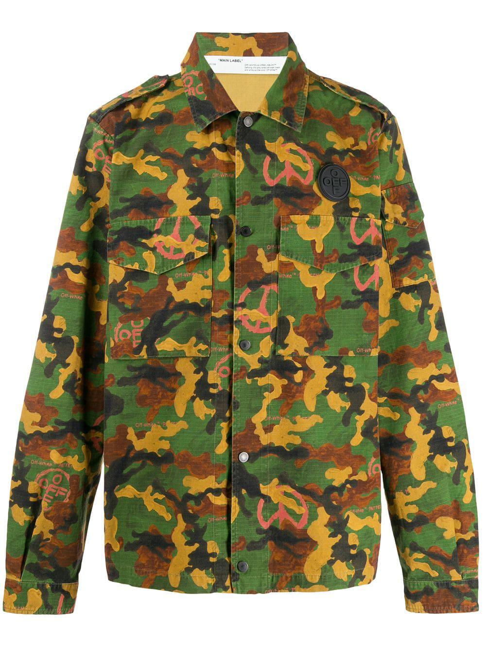 camouflage print shirt by OFF-WHITE