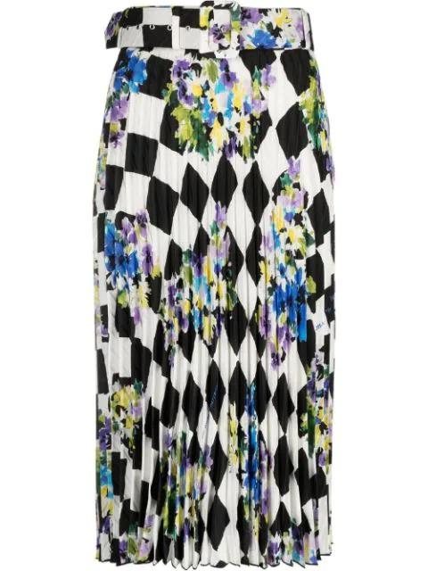 check plisse printed skirt by OFF-WHITE