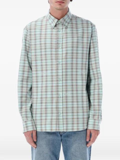 check-print logo-embroidered shirt by OFF-WHITE
