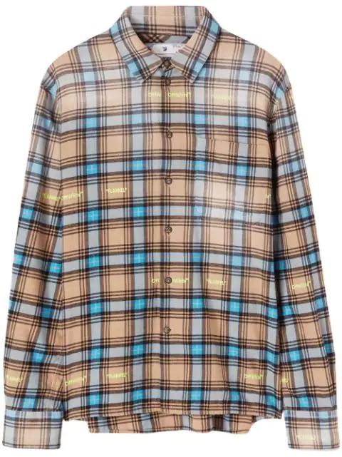 check-print long-sleeve shirt by OFF-WHITE