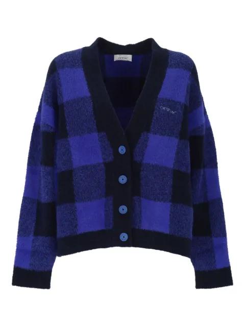 checked wool cardigan by OFF-WHITE