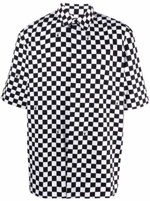 checkerboard print short-sleeve shirt by OFF-WHITE