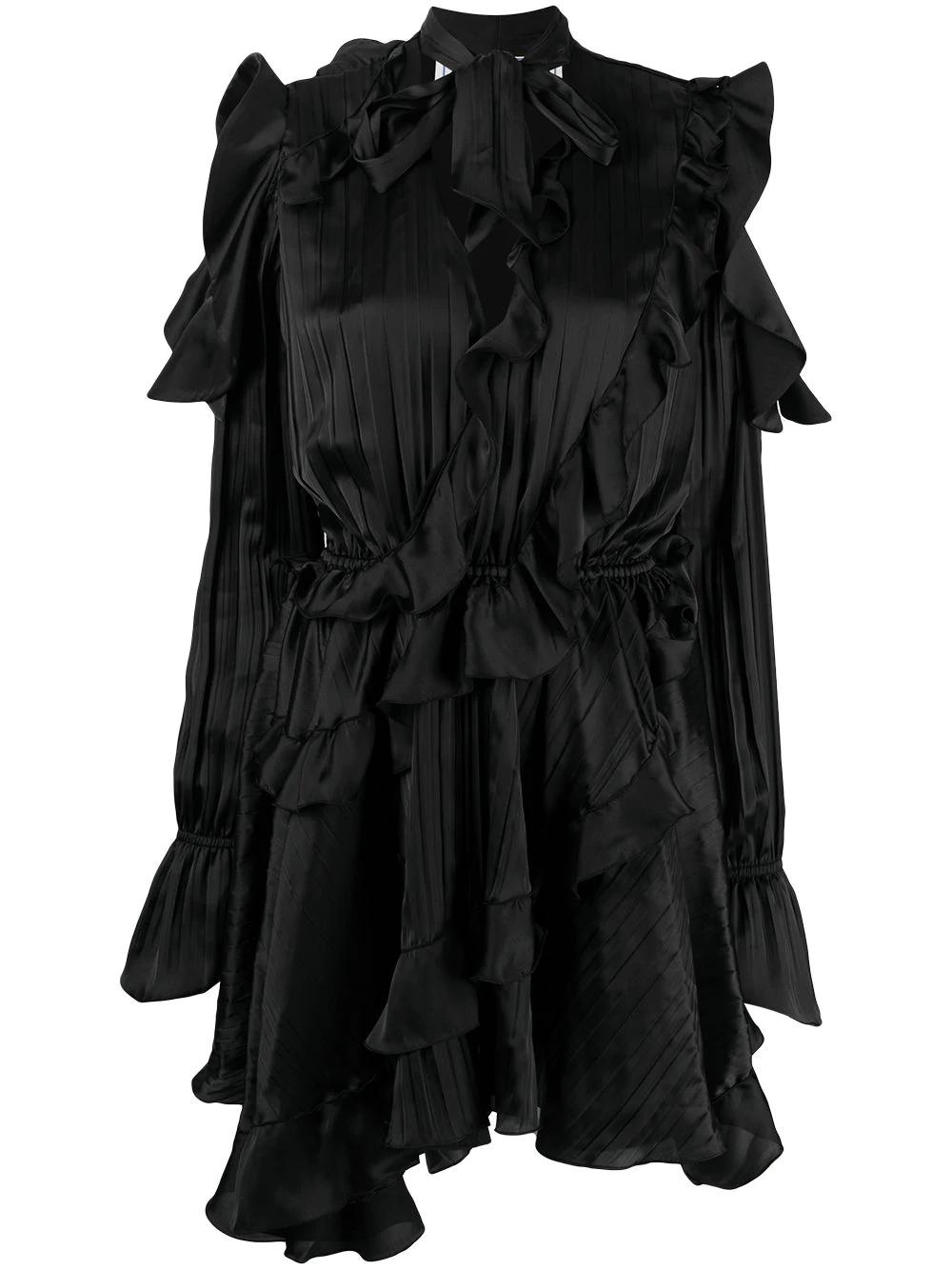 creased ruffled cocktail dress by OFF-WHITE