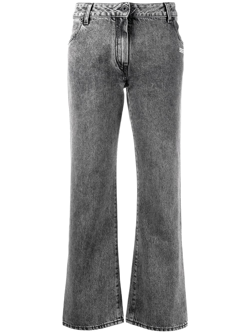 cropped leg mid-rise jeans by OFF-WHITE