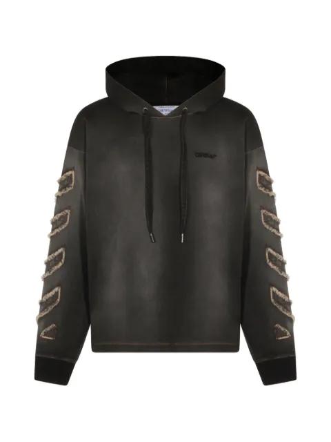 diagonals frayed hoodie by OFF-WHITE