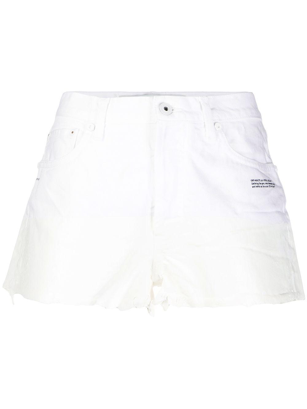 dipped hem denim shorts by OFF-WHITE