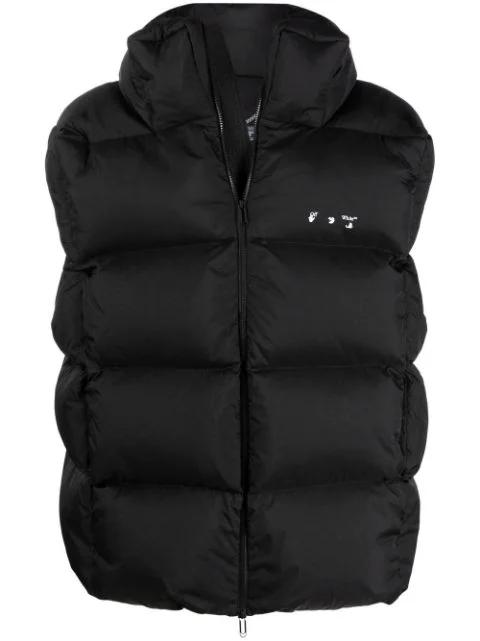 down-feather logo-print gilet by OFF-WHITE