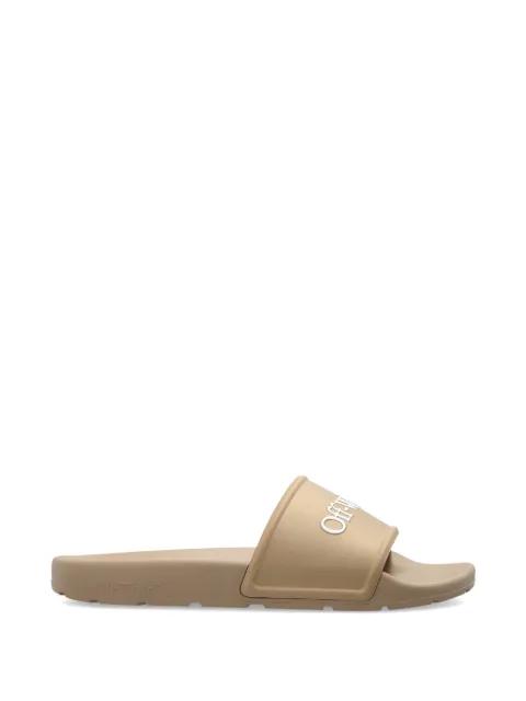 embossed-logo slides by OFF-WHITE