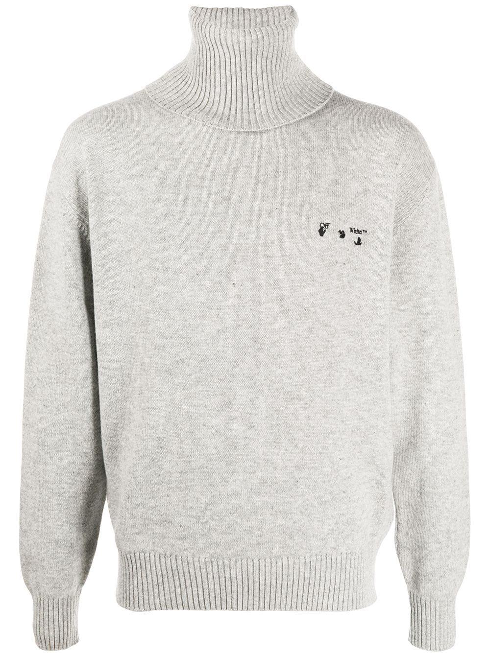 embroidered logo rollneck jumper by OFF-WHITE