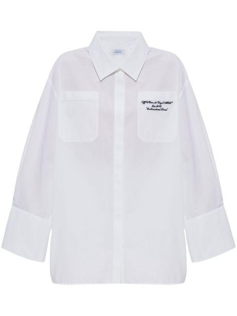 embroidered logo shirt dress by OFF-WHITE