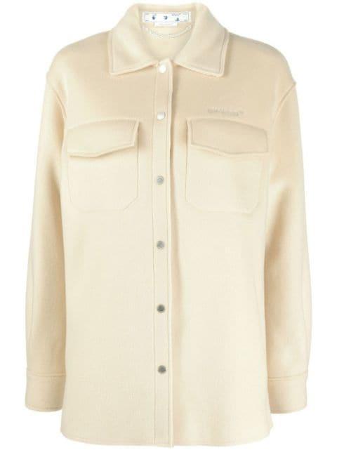 embroidered-logo shirt jacket by OFF-WHITE