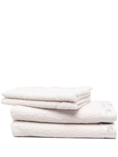 embroidered logo towels (set of 2) by OFF-WHITE