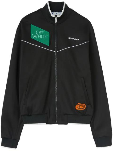 embroidered-logo zipped track jacket by OFF-WHITE