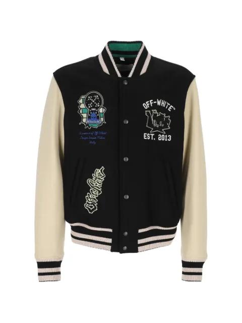 embroidered varsity jacket by OFF-WHITE