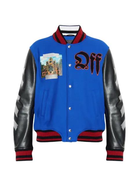 embroidery-logo bomber jacket by OFF-WHITE
