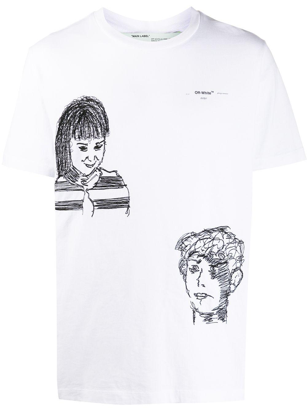 faces embroidery T-shirt by OFF-WHITE