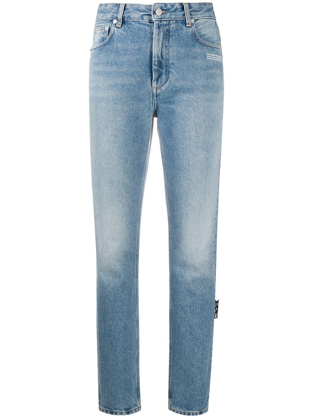faded-effect slim-fit jeans by OFF-WHITE