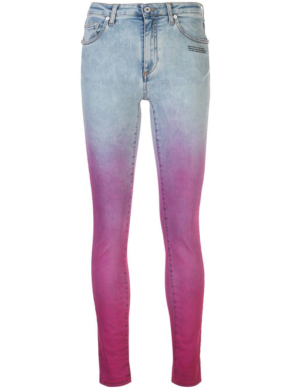 faded pink jeans by OFF-WHITE