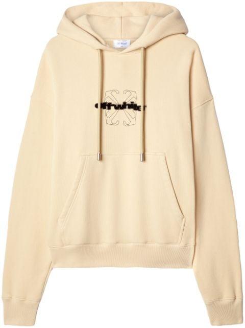 flocked-logo hoodie by OFF-WHITE