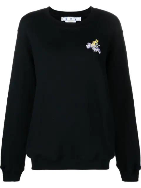 floral Arrows-motif sweatshirt by OFF-WHITE