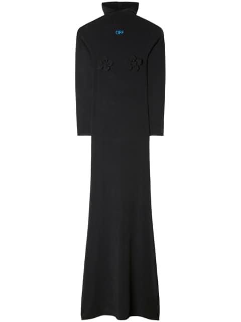 floral-appliqué hoodied dress by OFF-WHITE