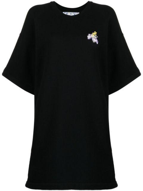 floral arrows T-shirt dress by OFF-WHITE