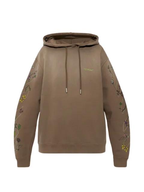 floral-embroidered hoodie by OFF-WHITE