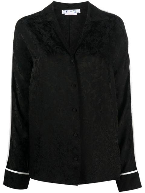 floral jacquard V-neck blouse by OFF-WHITE