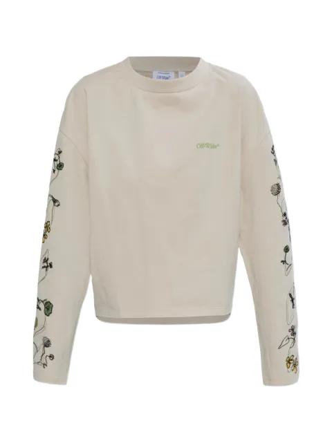 floral-print logo-embroidered T-shirt by OFF-WHITE