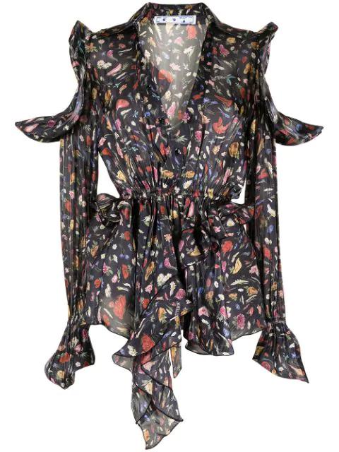 floral print ruffle blouse by OFF-WHITE