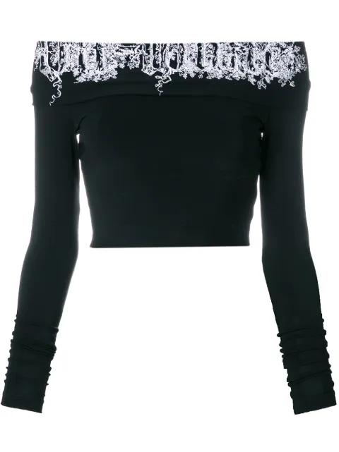 front logo strapless blouse by OFF-WHITE