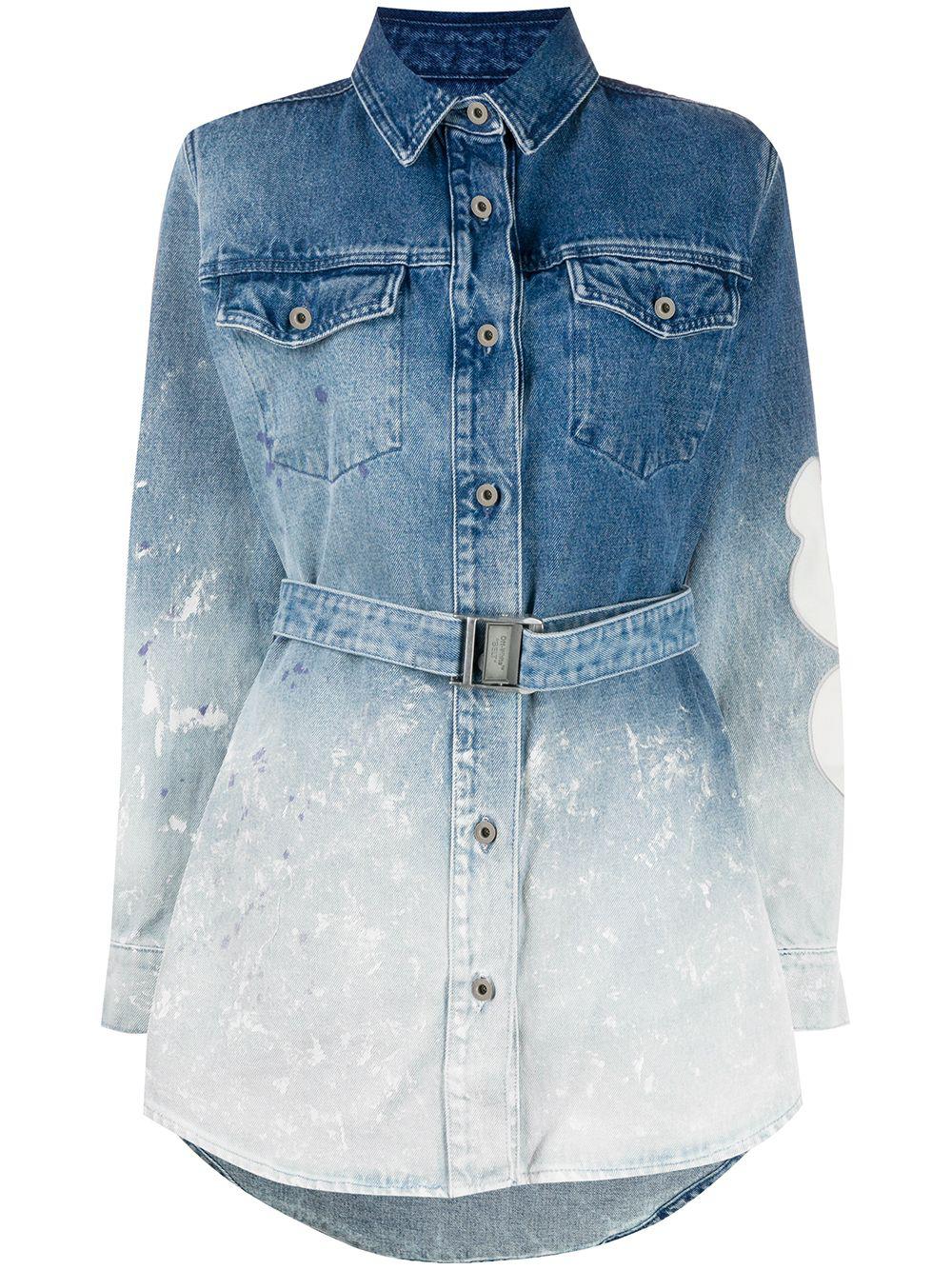 gradient denim shirt dress by OFF-WHITE