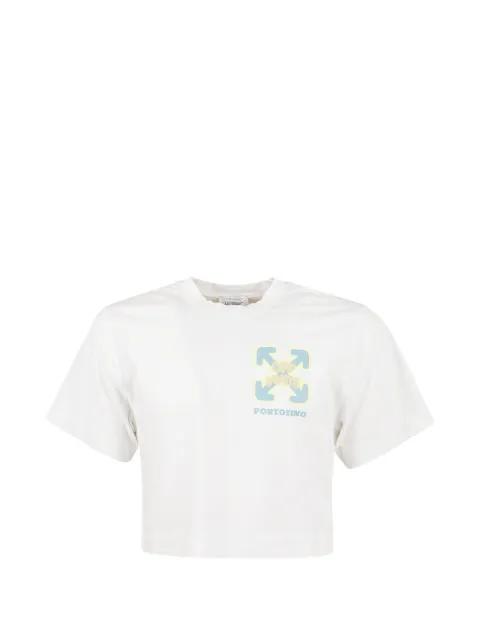 graphic-print cropped top by OFF-WHITE