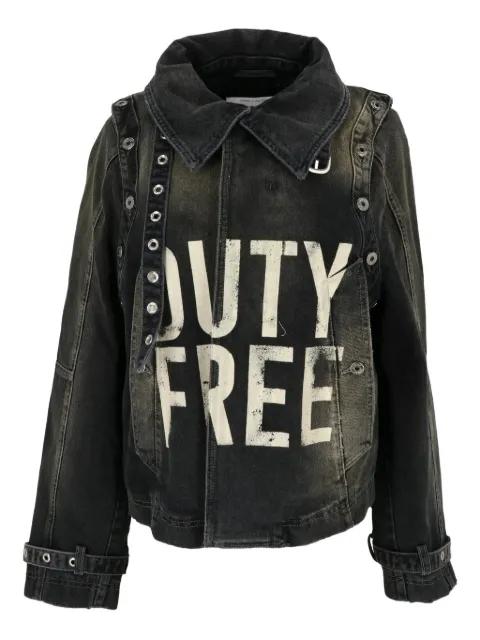 graphic-print denim jacket by OFF-WHITE