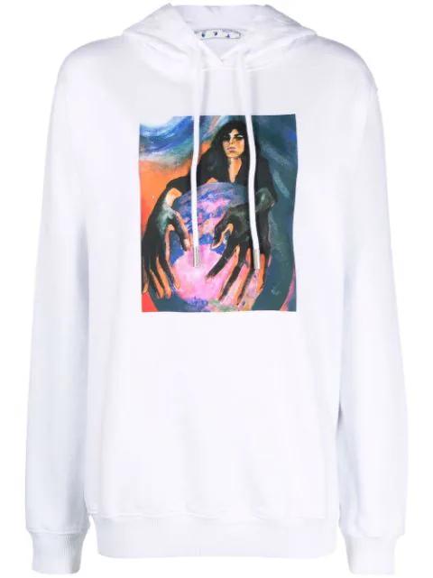 graphic-print hoodie by OFF-WHITE