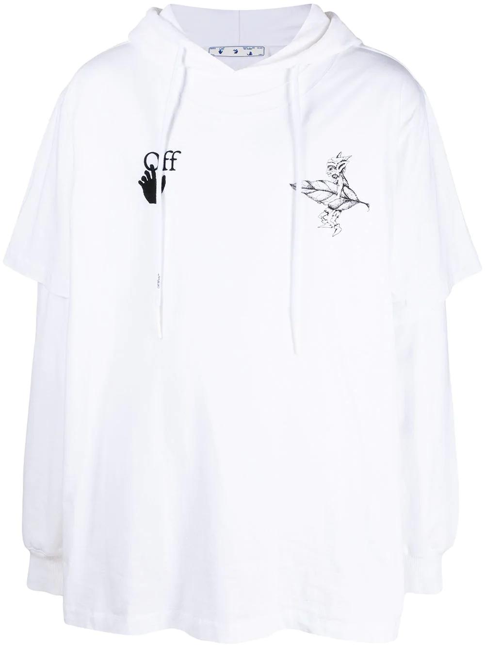 graphic-print hoodie by OFF-WHITE