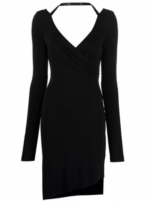 halterneck-strap asymmetric dress by OFF-WHITE