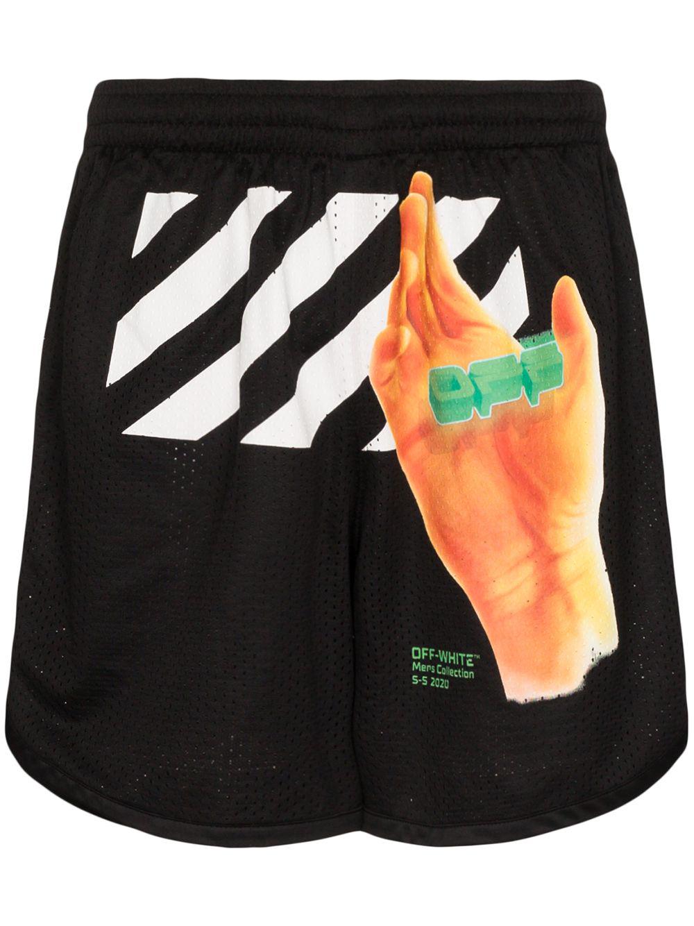 hand logo track shorts by OFF-WHITE