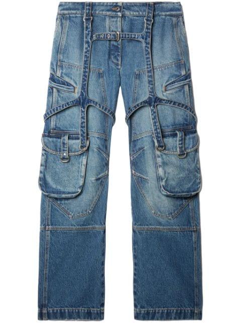harness-detail cargo jeans by OFF-WHITE