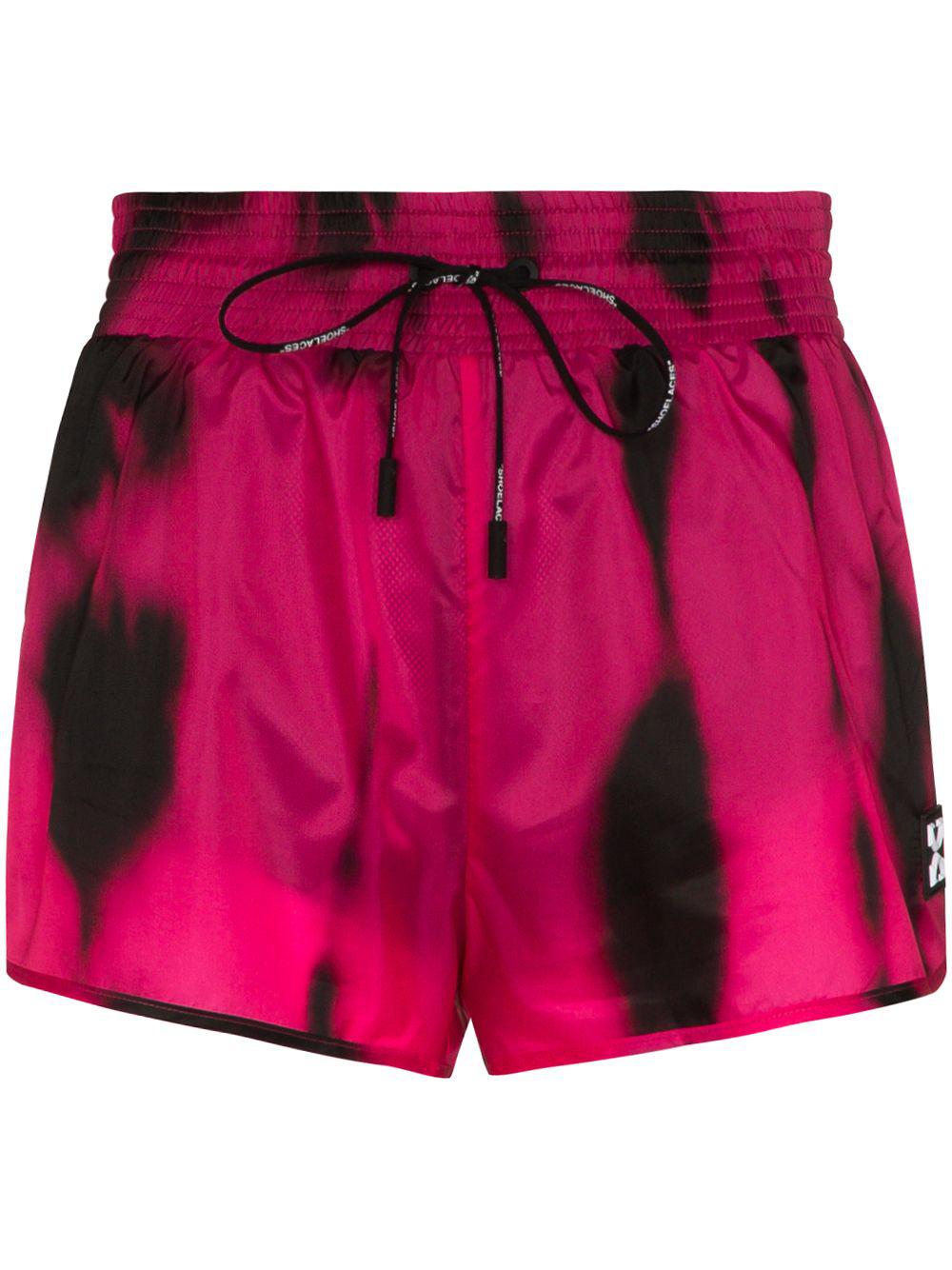 high waist tie-dye shorts by OFF-WHITE