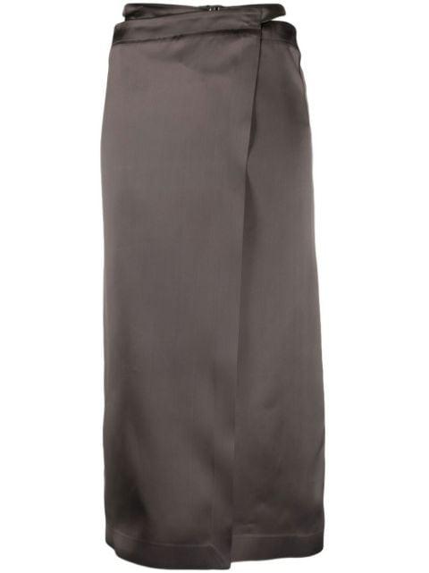 high-waisted wrap midi skirt by OFF-WHITE