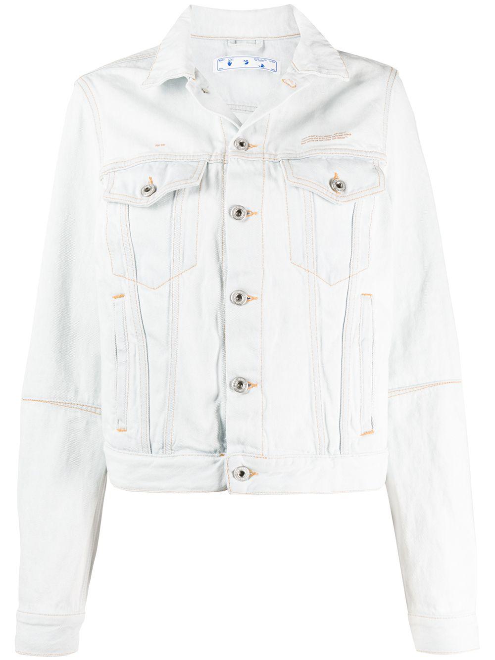 hole-detail denim jacket by OFF-WHITE