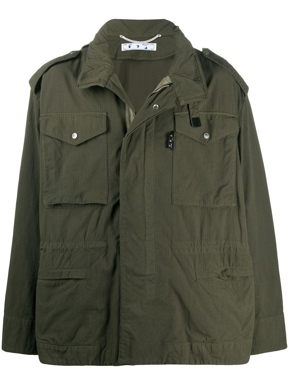 hoodied Arrows-print jacket by OFF-WHITE