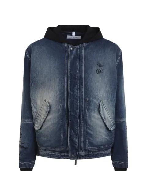 hoodied denim jacket by OFF-WHITE