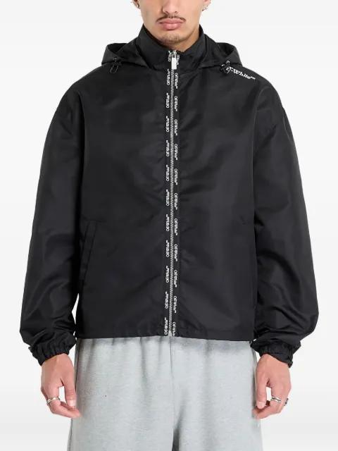 hoodied logo-tape jacket by OFF-WHITE